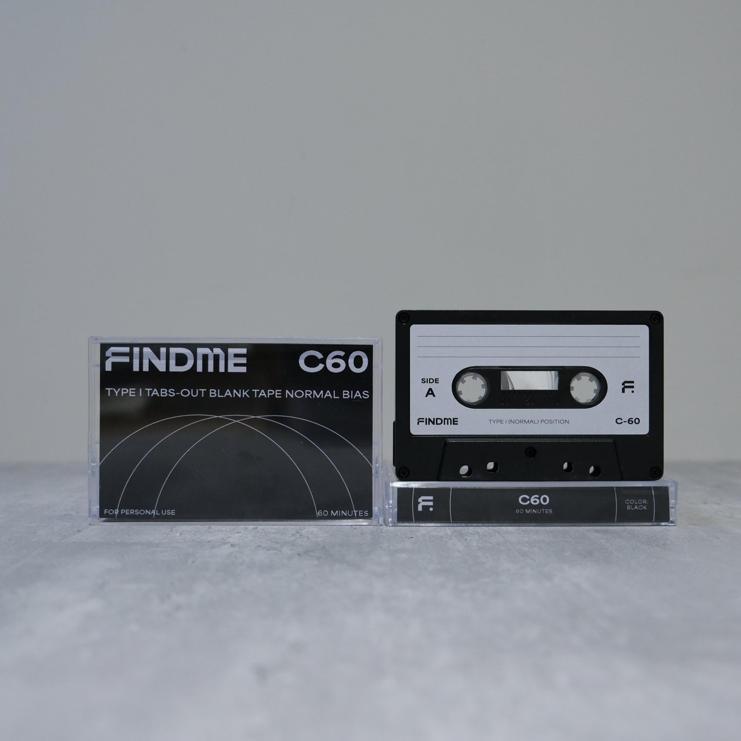 空白錄音帶 | 全黑色 已貼上 Side A B 貼紙 | 60 分鐘