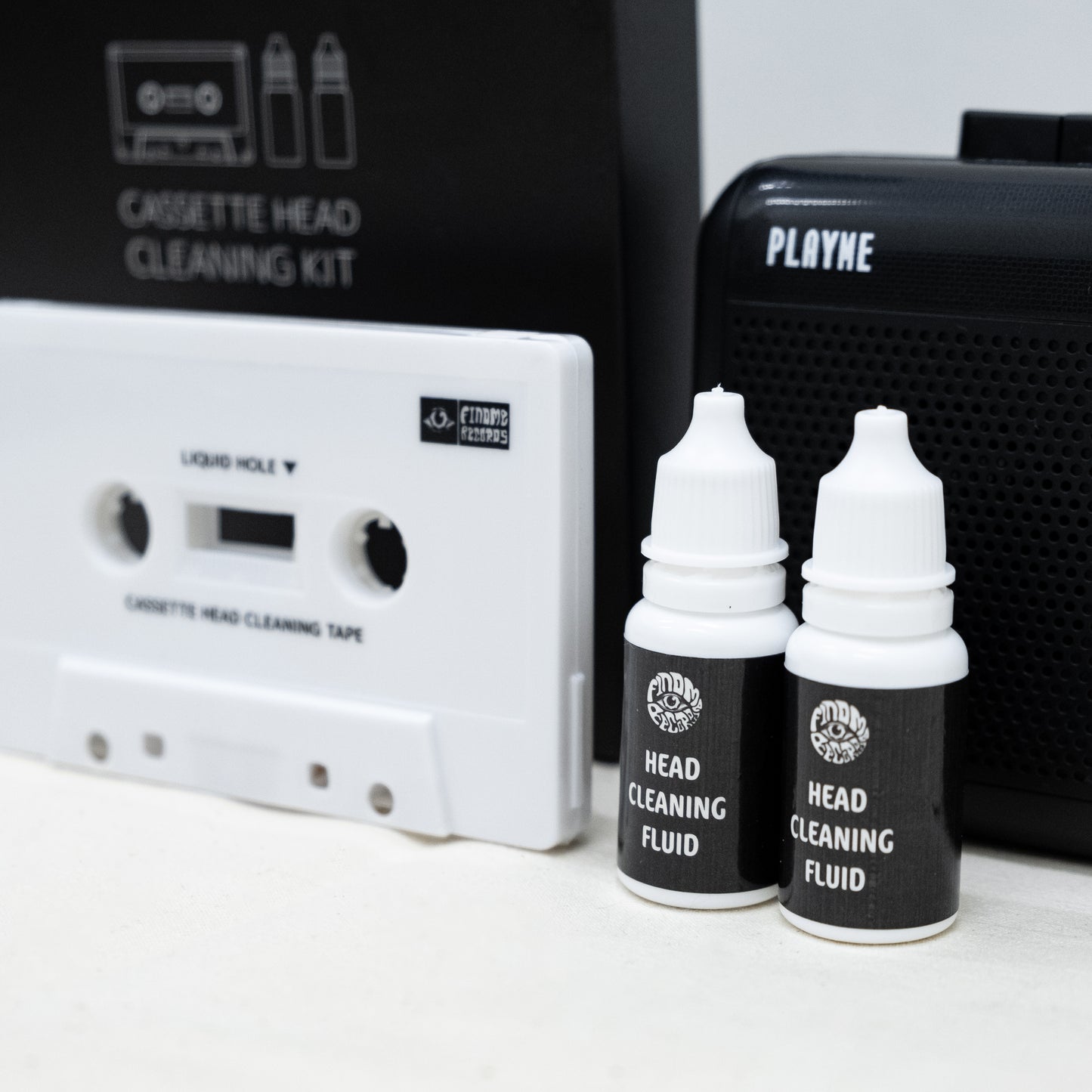 卡式機 錄音機 零件清洗 【磁頭清潔帶】 附 專用清潔液 x2 |【Audio Cassette Head Cleaner】 with 2 Cleaning Fluids