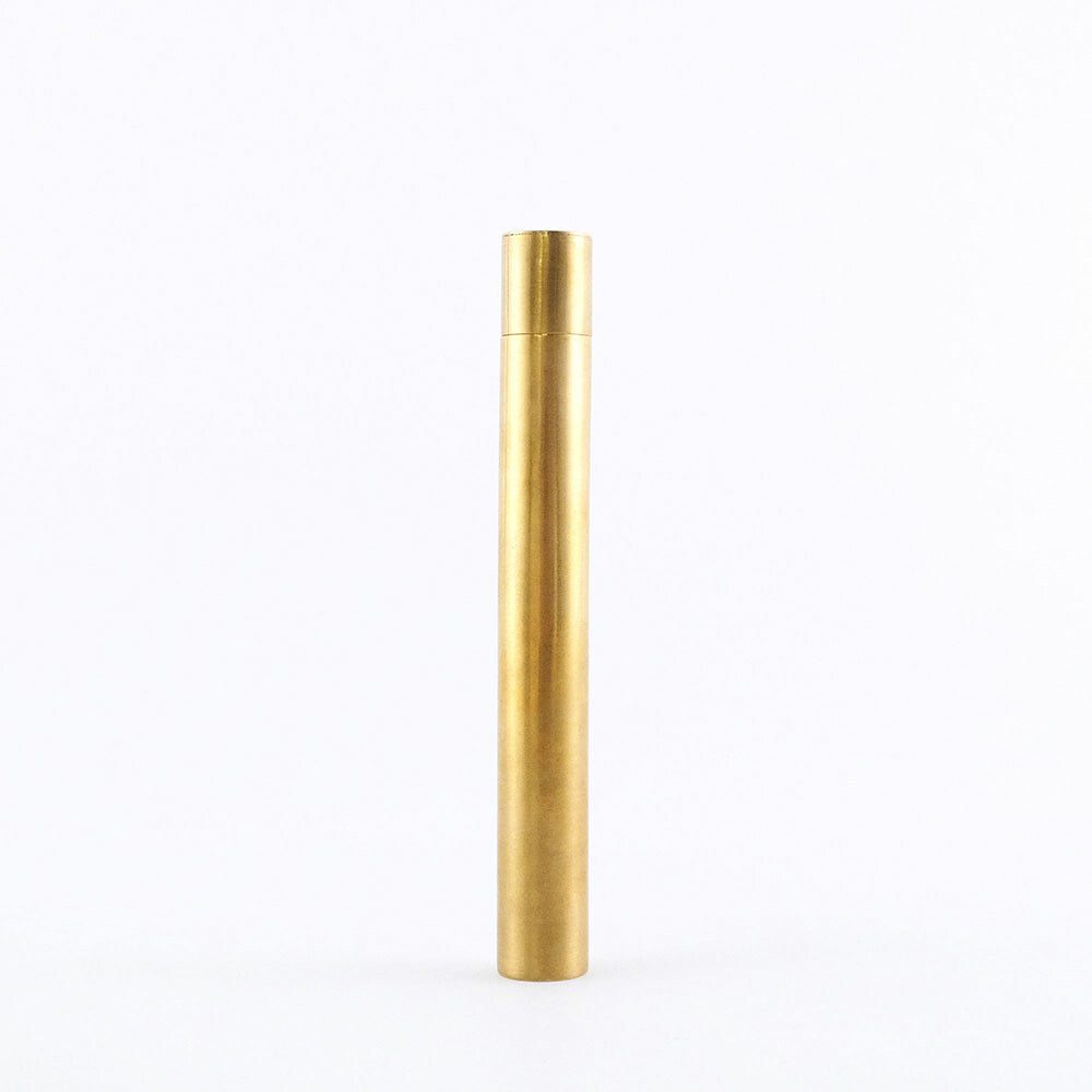 Portable Brass Incense Case & Stand (L, 15cm Height)