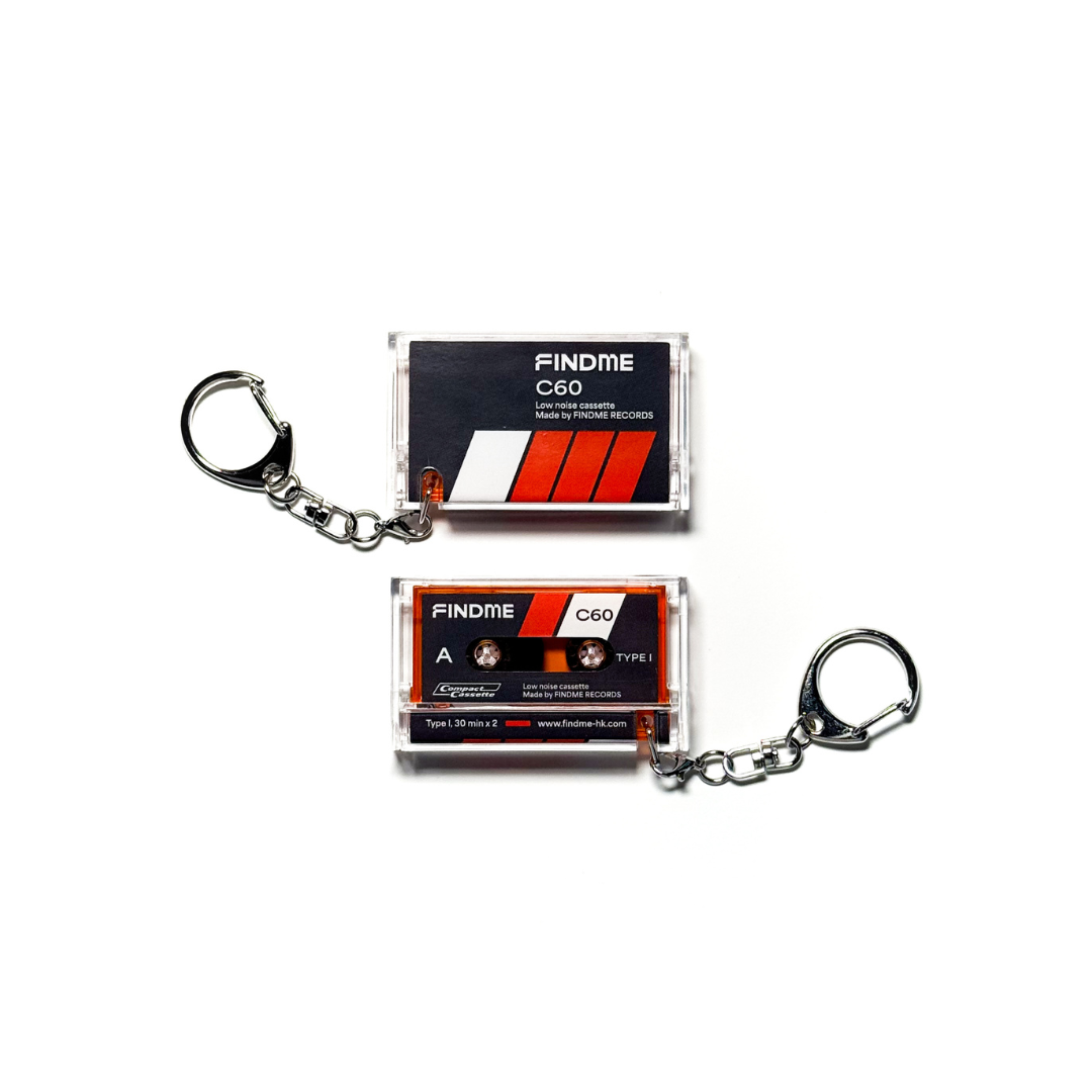 FINDME Mini Cassette Keychain