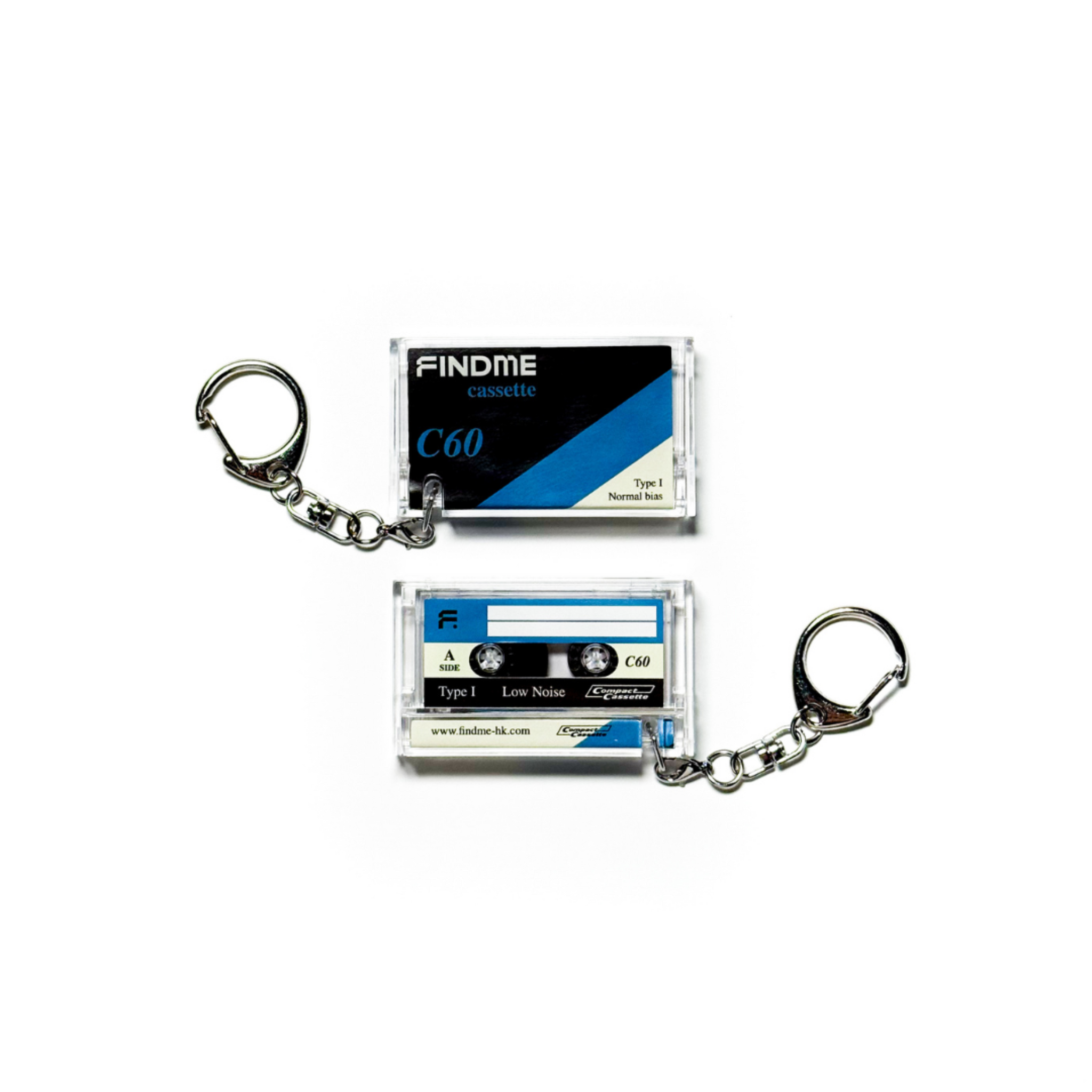 FINDME Mini Cassette Keychain