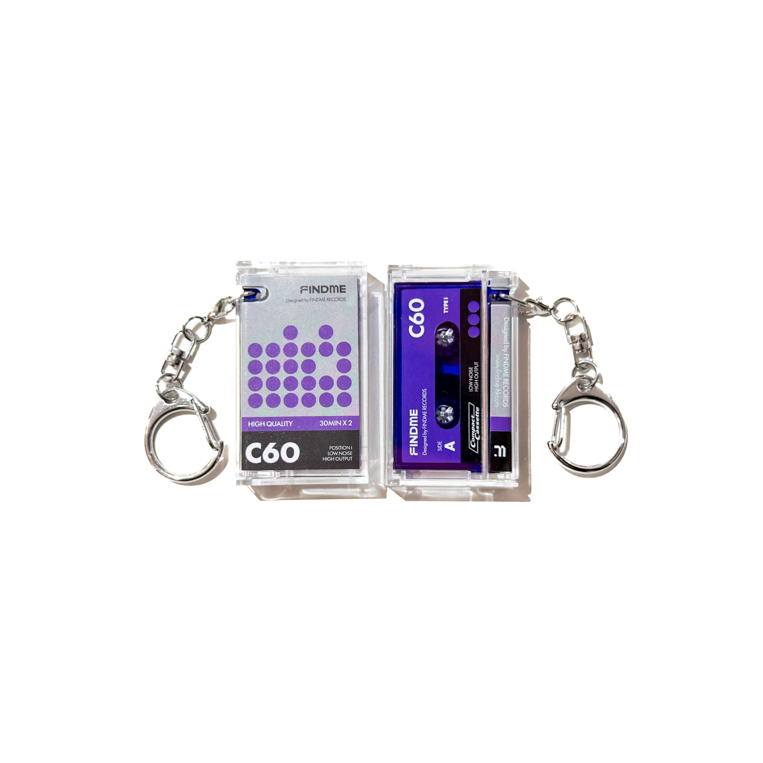 FINDME Mini Cassette Keychain