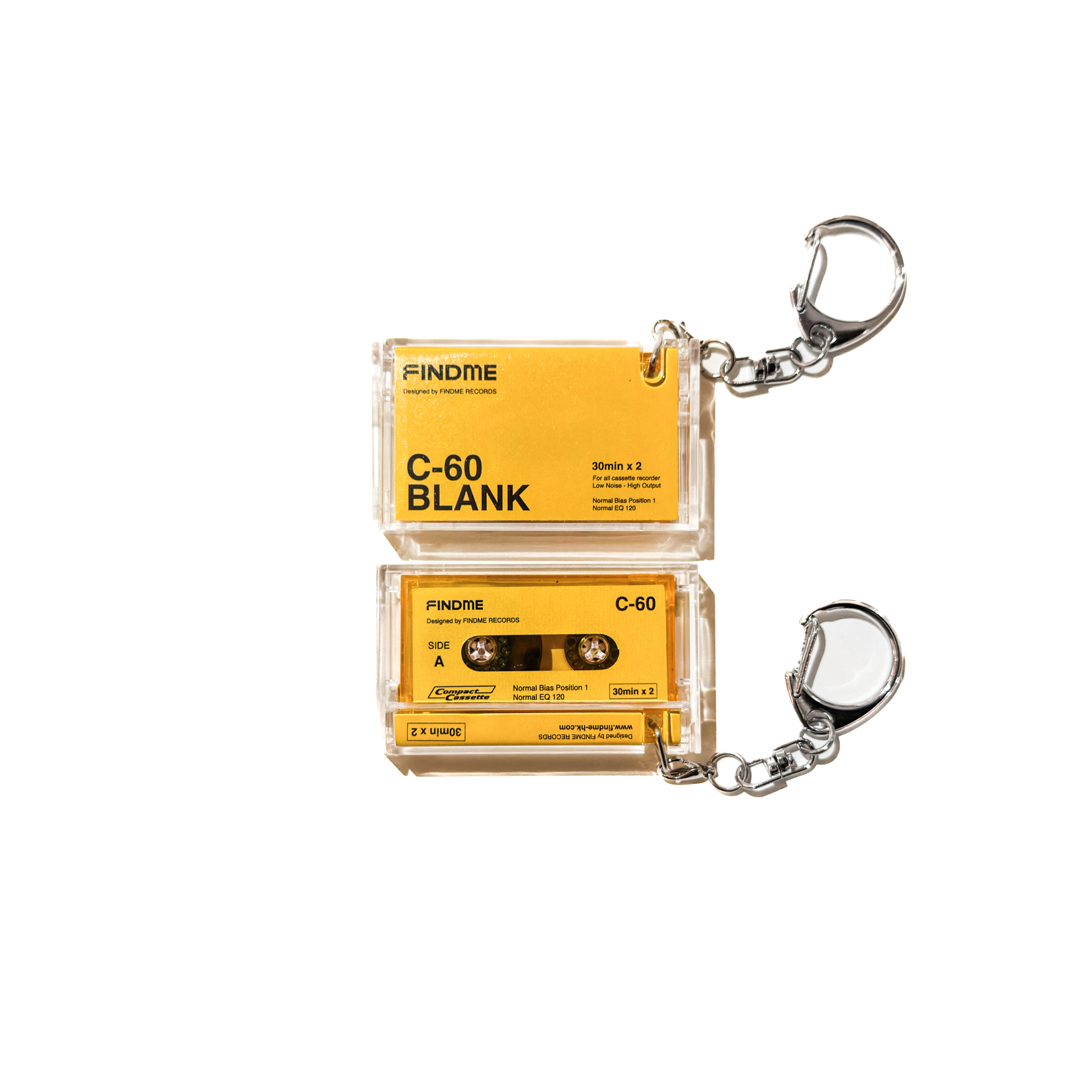 FINDME Mini Cassette Keychain