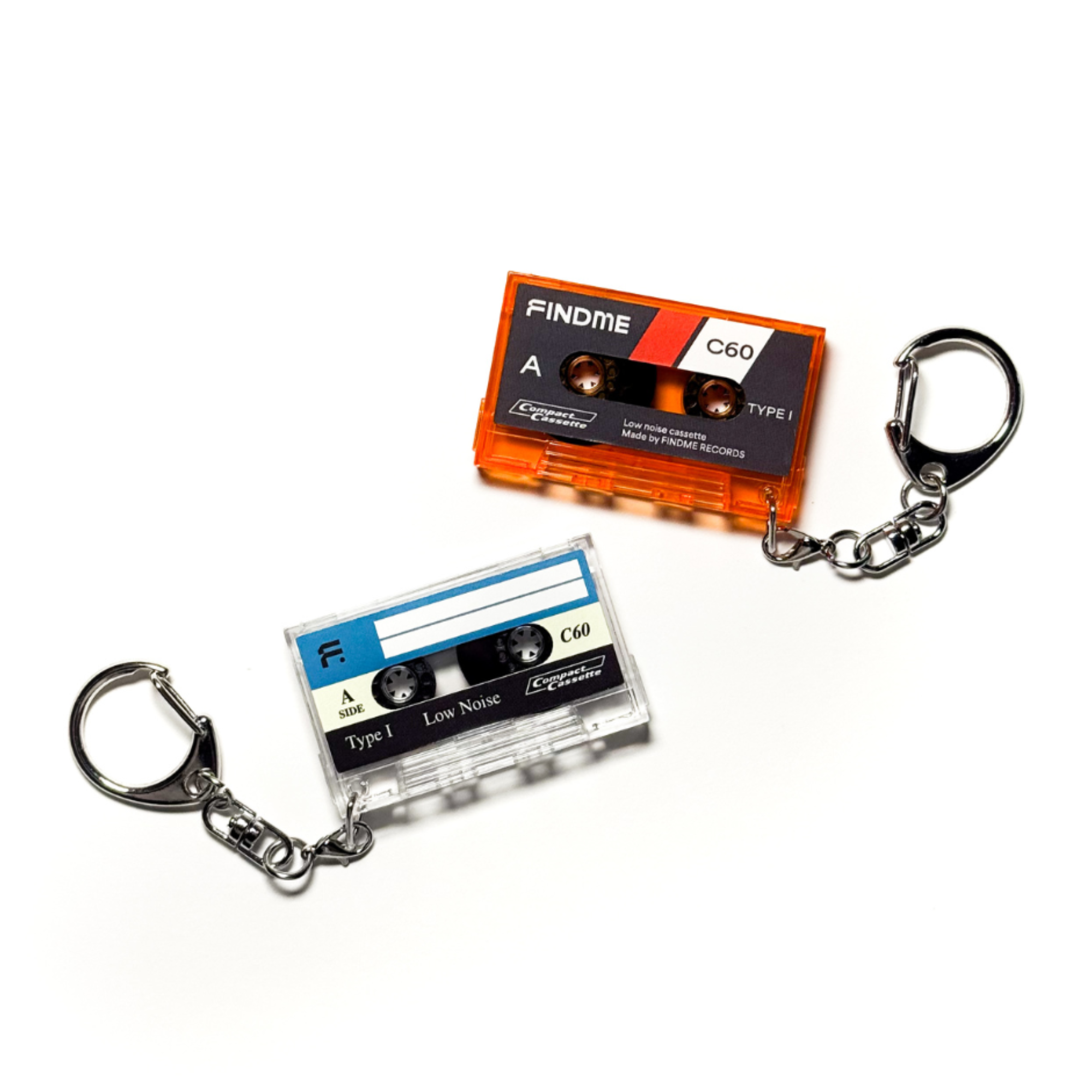 FINDME Mini Cassette Keychain