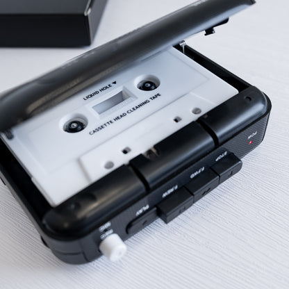卡式機 錄音機 零件清洗 【磁頭清潔帶】 附 專用清潔液 x2 ｜【Audio Cassette Head Cleaner】 with 2 Cleaning Fluids