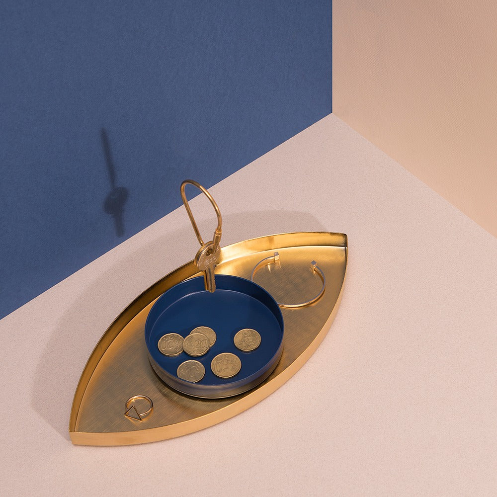 The Eye Gold and Blue Tray