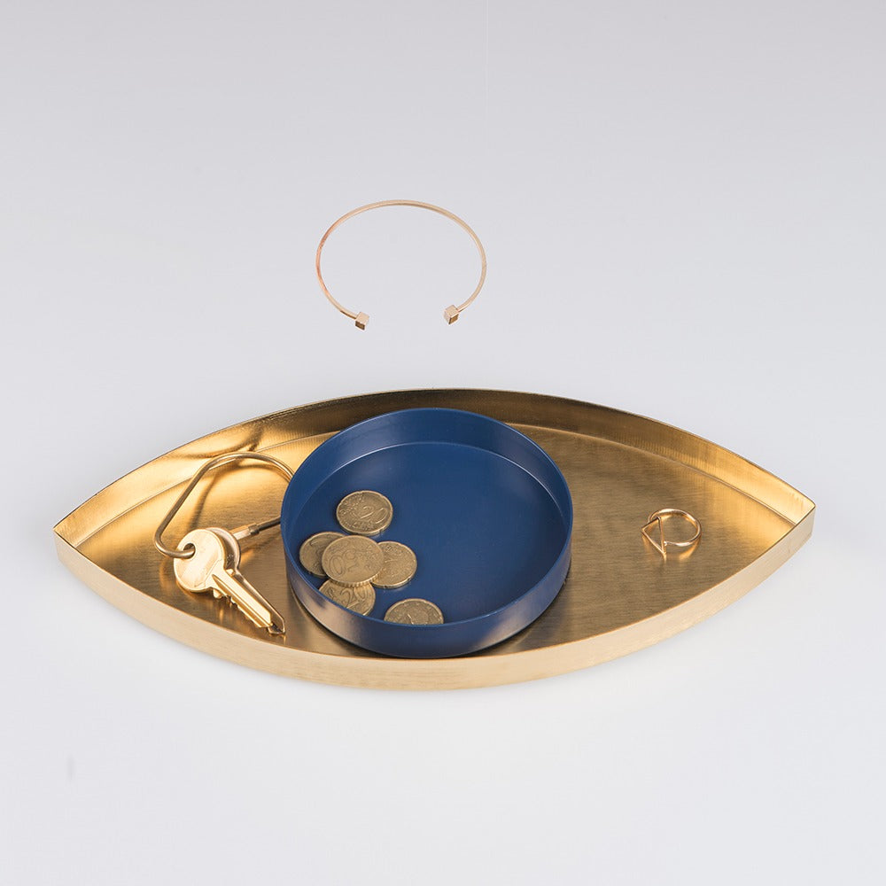 The Eye Gold and Blue Tray