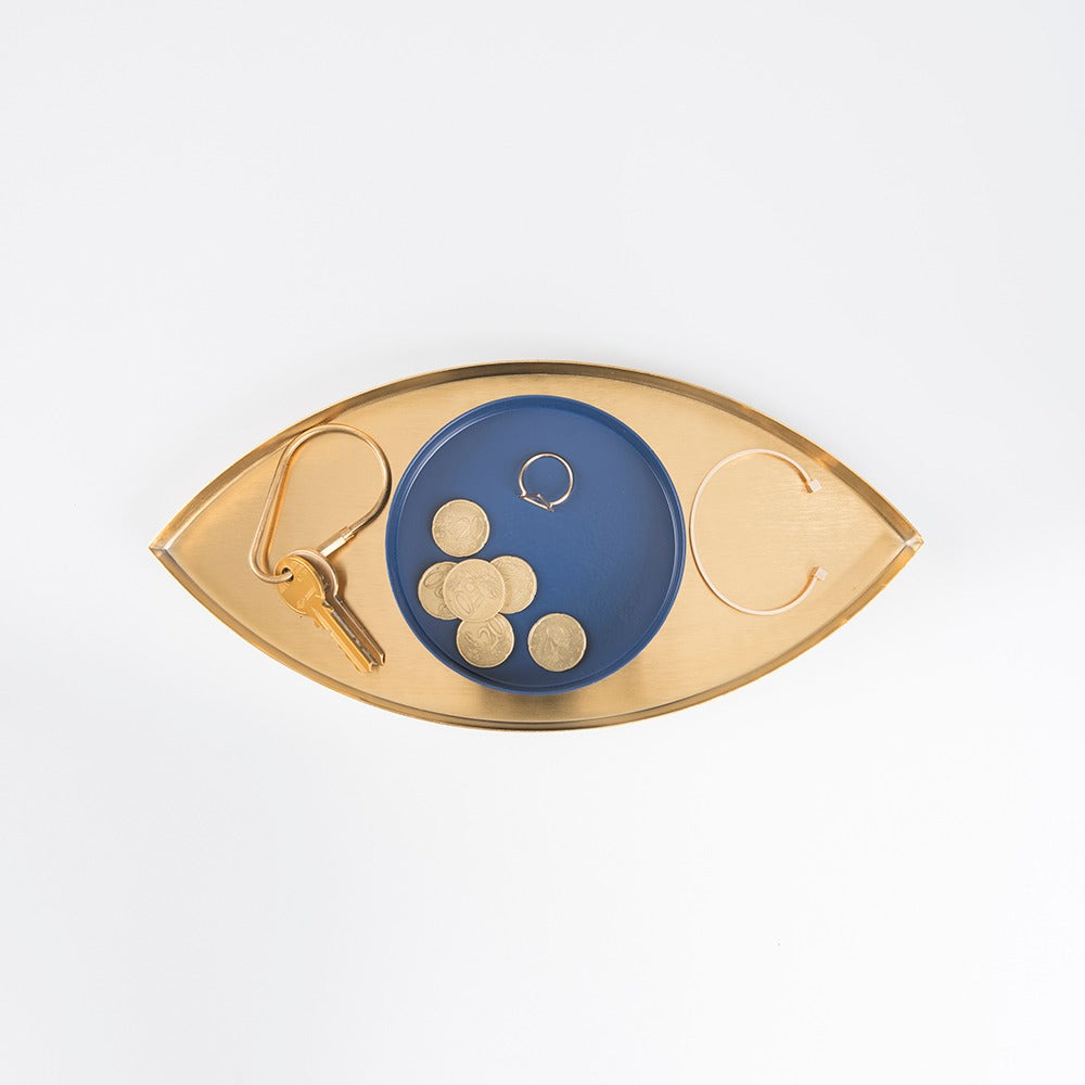 The Eye Gold and Blue Tray